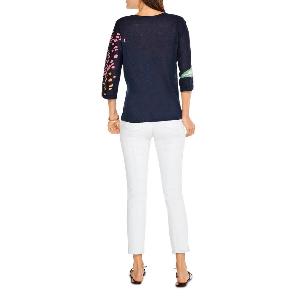 Nic+Zoe EUC Evening Garden Floral Print Sweater Size S RP 158$ - Picture 3 of 13